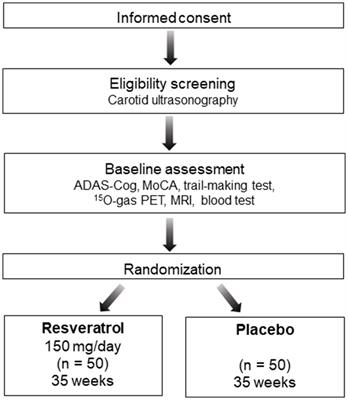 REsveratrol for VAscular cognitive impairment investigating cerebral Metabolism and Perfusion (REVAMP trial): a study protocol for a randomized, double-blind, placebo-controlled trial